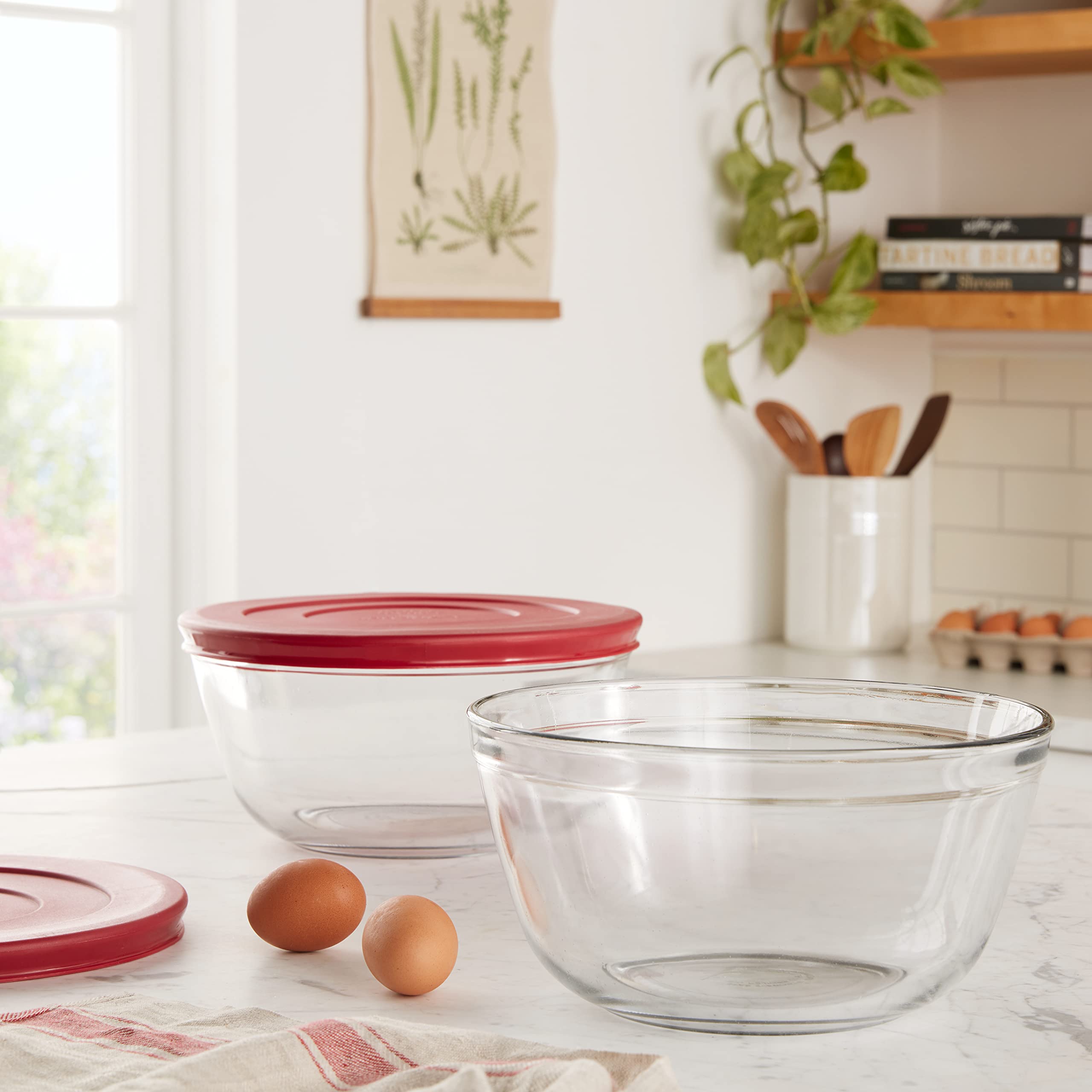 ANCHOR HOCKING 調理用ボウル 4個セット Amazon | Anchor Hocking 4-Quart Mixing Bowl, Set of 2 by